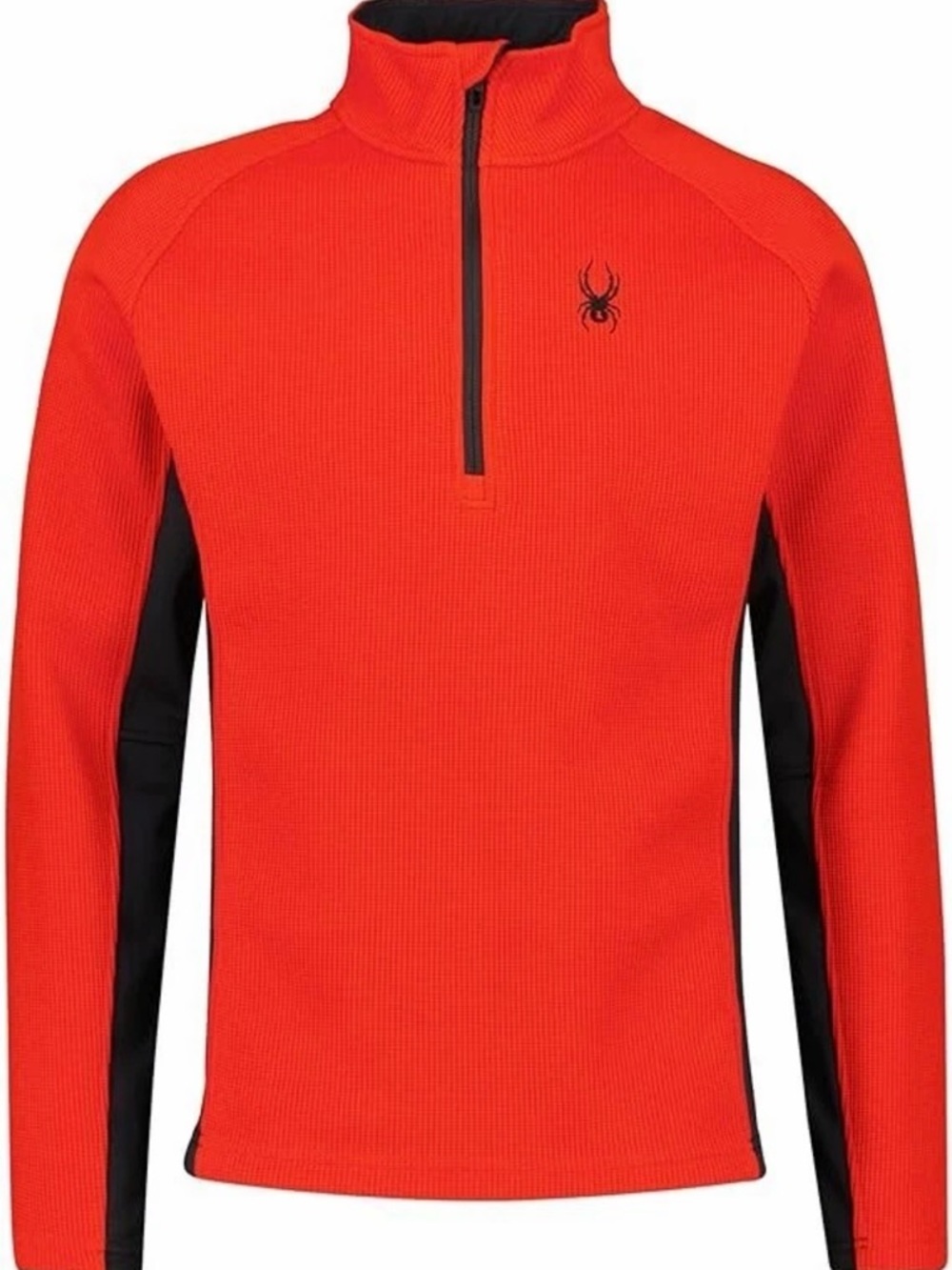 Men's Spyder Outbound Core Sweater Red Half-Zip Pullover with Black Accents